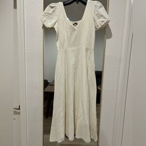 White Dress, Midi Maxi dress. ZARA dress XS size